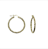 LUKA GOLD- 10kt Diamond Cut Hoop Earring
