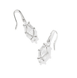 KENDRA SCOTT- Lindy Rae Drop Earrings in Rhodium White Crystal