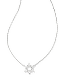KENDRA SCOTT- Star of David Pendant Necklace in Rhodium White Crystal