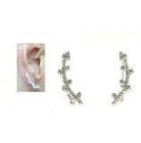 .925 Flower Ear Crawler Earrings