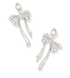 KENDRA SCOTT- Krista Bow Statement Earring in Rhodium White Mix