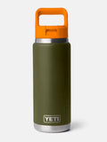 YETI- 26oz C Straw Bottle in Olive/King Crab Orange
