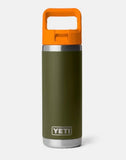 YETI- 18oz C Straw Bottle in Olive/King Crab Orange