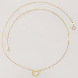 14kt Small Ivory Mother of Pearl Heart Necklace G-HM-6N1608-II-MOP
