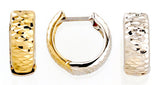 14kt Two Toned Huggie Earrings G-HM-6SH2-200233YW