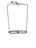 .925 Paper Clip with Half CZ Bracelet