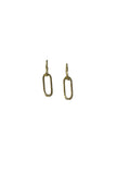 14kt Huggie Paperclip Drop Earrings
