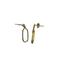 14kt Paper Clip Drop Earrings