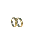 14kt Two Tone  Hoop Earrings