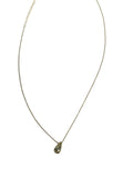 .925 Sterling Silver Teardrop Necklace Gold Plated  16+1