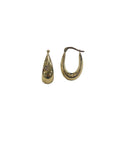 14KT Gold Pear Shaped Hoop Earrings G-HM-NSE8917