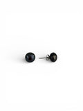 .925 Sterling Silver Fresh Water Pearl Black Dyed Stud Earrings