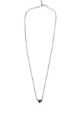 .925 Silver High Polish Heart Necklace 17+1"    S-BA-HSE0050