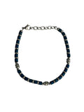 Blue Hematite Beaded Bracelet 316L SS-TF-TSB1127