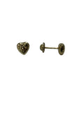 14kt Baby Heart Puffed Screw Back Stud Earrings BBXDCSE0114-Y
