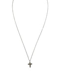 14kt White Gold Diamond Cross Pendant and Chain D.33TW