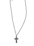 Luka Stainless Steel Cable Chain w/ Cross 22"