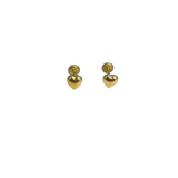 14kt Baby Heart Puffed Screw Back Stud Earrings