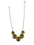 REBECCA- Bronze Disc Yellow Necklace