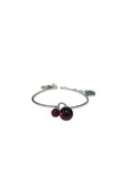 REBECCA- White Bronze Pink Stone Bangel Bracelet