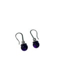 REBECCA- Bronze White Purple Stone Earrings