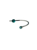 REBECCA- Blue Stone White Bangel Bracelet