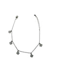 .925 Sterling Silver Pave Clover Charm Bracelet S-FF-JSC3365-B