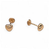 14kt Baby Puffed Heart Earrings- Rose Gold BBX4NSE8438R
