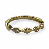 14K Yellow Gold and Diamond Fancy Ring Band D.05TW