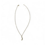 14kt Yellow Gold and Diamond S Pendant and Chain