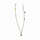 REBECCA- Bronze Long Necklace with Pearl Stations