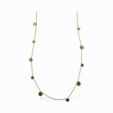 REBECCA- Bronze Small Discs Long Necklace