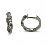 14kt White Gold and Diamond Huggie Earrings D.33TW