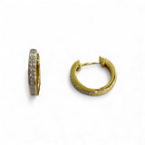14kt Yellow Gold and Diamonds Huggie Earrings D.05TW