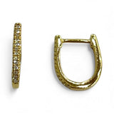 14kt Yellow Gold and Diamond Huggie Earring D.07TW