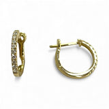 14kt Yellow Gold and Diamond Huggie Earrings D.2TW