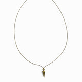 14kt Yellow Gold and Diamond Triangle Necklace D.05TW