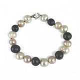 Sterling Silver FWP Strand Necklace, Earrings, and Bracelet Set PRLNK0154