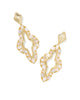 KENDRA SCOTT- Abbie Gold Crystal Statement Earrings in Neutral Mix