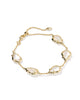 KENDRA SCOTT- Adriana Scallop Frame Delicate Bracelet in Gold Natural Mother of Pearl