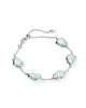 KENDRA SCOTT- Adriana Scallop Frame Delicate Bracelet in Rhodium Sea Green Chrysocolla