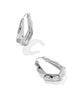 KENDRA SCOTT- Adriana Scalloped Frame Hoop in Rhodium Metal