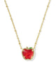 KENDRA SCOTT- Apple Short Pendant Necklace in Gold Red Illusion