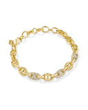 KENDRA SCOTT- Bailey Pave Chain Bracelet in Gold White Crystal