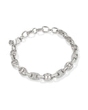 KENDRA SCOTT- Bailey Pave Chain Bracelet in Rhodium White Crystal