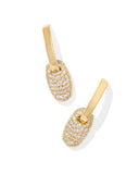 KENDRA SCOTT- Bailey Pave Huggie Earring in Gold White Crystal