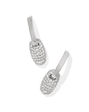 KENDRA SCOTT- Bailey Pave Huggie Earring in Rhodium White Crystal