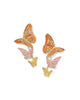 KENDRA SCOTT- Cailey Enamel Butterfly Statement Earring in Gold Orange Pink Mix