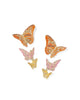 KENDRA SCOTT- Cailey Enamel Butterfly Statement Earring in Gold Orange Pink Mix