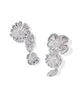 KENDRA SCOTT- Cailey Flower Statement Earring in Vintage Silver Metal
